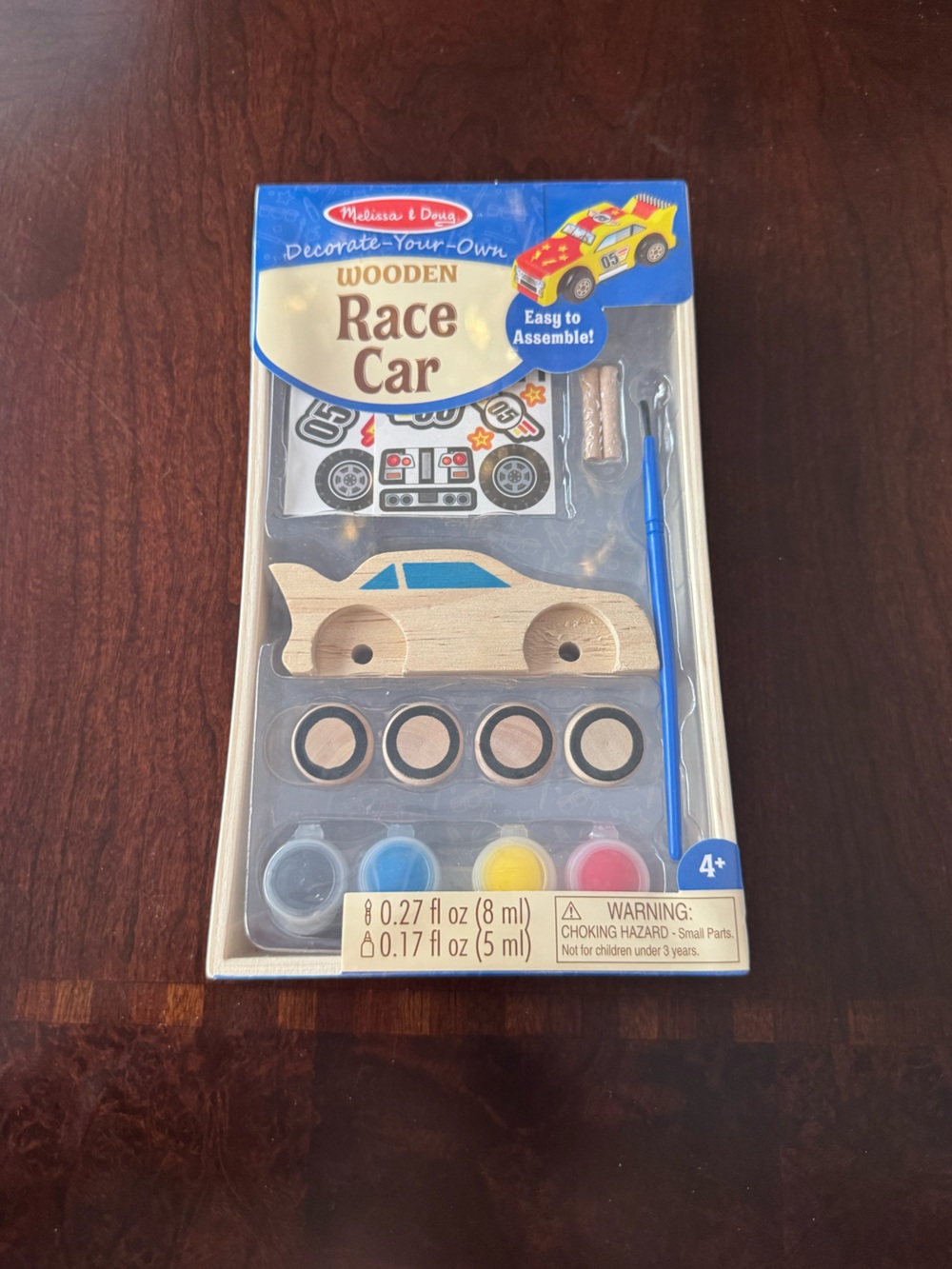 Melissa & Doug Wooden Race Car Craft Kit